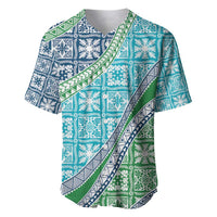 Hawaiian Quilt Pattern Baseball Jersey Fresh Color Mixed - Polynesian Pride