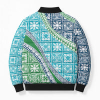 Hawaiian Quilt Pattern Bomber Puffer Jacket Fresh Color Mixed - Polynesian Pride