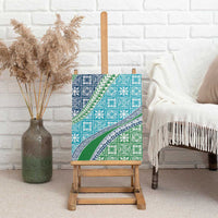 Hawaiian Quilt Pattern Canvas Wall Art Fresh Color Mixed - Polynesian Pride