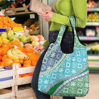 Hawaiian Quilt Pattern Grocery Bag Fresh Color Mixed - Polynesian Pride