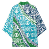 Hawaiian Quilt Pattern Kimono Fresh Color Mixed - Polynesian Pride