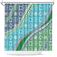 Hawaiian Quilt Pattern Shower Curtain Fresh Color Mixed - Polynesian Pride