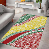 Hawaiian Quilt Pattern Area Rug Special Color Mixed - Polynesian Pride