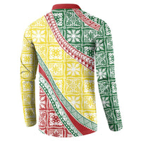 Hawaiian Quilt Pattern Button Sweatshirt Special Color Mixed - Polynesian Pride