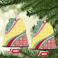 Hawaiian Quilt Pattern Ceramic Ornament Special Color Mixed - Polynesian Pride