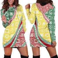 Hawaiian Quilt Pattern Hoodie Dress Special Color Mixed - Polynesian Pride