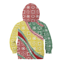 Hawaiian Quilt Pattern Kid Hoodie Special Color Mixed - Polynesian Pride