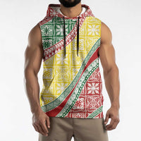 Hawaiian Quilt Pattern Sleeveless Hoodie Special Color Mixed - Polynesian Pride