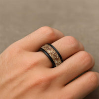 Fiji Masi Spinner Ring Bula Fijian Masi Tapa Vintage Style - Polynesian Pride