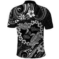 Polynesian Turtle Valentine Polo Shirt You And Me Hibiscus Heart LT01 - Polynesian Pride