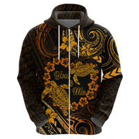 Polynesian Turtle Valentine Hoodie You And Me Gold Hibiscus Heart LT01 - Polynesian Pride