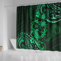 Polynesian Turtle Valentine Shower Curtain You And Me Green Hibiscus Heart LT01 - Polynesian Pride