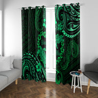 Polynesian Turtle Valentine Window Curtain You And Me Green Hibiscus Heart LT01 With Grommets Green - Polynesian Pride