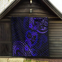 Polynesian Turtle Valentine Quilt You And Me Navy Blue Hibiscus Heart LT01 - Polynesian Pride