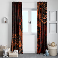 Polynesian Turtle Valentine Window Curtain You And Me Orange Hibiscus Heart LT01 - Polynesian Pride