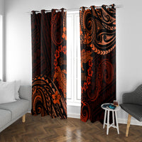 Polynesian Turtle Valentine Window Curtain You And Me Orange Hibiscus Heart LT01 With Grommets Orange - Polynesian Pride