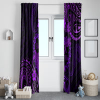 Polynesian Turtle Valentine Window Curtain You And Me Purple Hibiscus Heart LT01 - Polynesian Pride