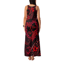 Polynesian Turtle Valentine Family Matching Tank Maxi Dress and Hawaiian Shirt You And Me Red Hibiscus Heart LT01 - Polynesian Pride