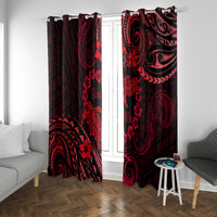 Polynesian Turtle Valentine Window Curtain You And Me Red Hibiscus Heart LT01 With Grommets Red - Polynesian Pride