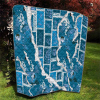 Hawaii Japanese Culture Blue Quilt Spring Cranes Aloha Pattern