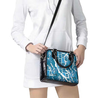 Hawaii Japanese Culture Blue Shoulder Handbag Spring Cranes Aloha Pattern