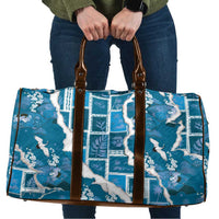 Hawaii Japanese Culture Blue Travel Bag Spring Cranes Aloha Pattern