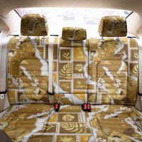 Hawaii Japanese Culture Gold Back Car Seat Cover Spring Cranes Aloha Pattern