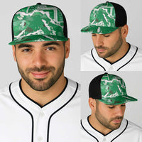 Hawaii Japanese Culture Green Baseball Net Cap Spring Cranes Aloha Pattern