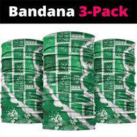 Hawaii Japanese Culture Green Neck Gaiter Spring Cranes Aloha Pattern