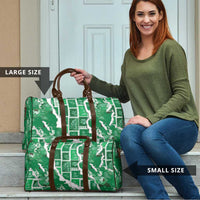 Hawaii Japanese Culture Green Travel Bag Spring Cranes Aloha Pattern