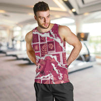 Hawaii Japanese Culture Pink Men Tank Top Spring Cranes Aloha Pattern
