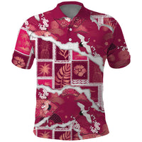 Hawaii Japanese Culture Pink Polo Shirt Spring Cranes Aloha Pattern