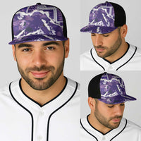 Hawaii Japanese Culture Purple Baseball Net Cap Spring Cranes Aloha Pattern