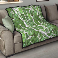 Hawaii Japanese Culture Sage Green Quilt Spring Cranes Aloha Pattern