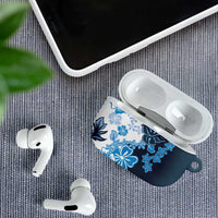 Blue Hibiscus Plumeria Floral AirPods Case LT01 - Polynesian Pride