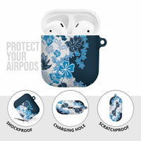 Blue Hibiscus Plumeria Floral AirPods Case LT01 - Polynesian Pride