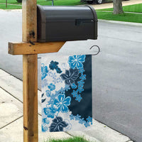 Blue Hibiscus Plumeria Floral Garden Flag - Polynesian Pride