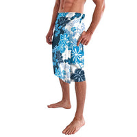 Blue Hibiscus Plumeria Floral Lavalava - Polynesian Pride