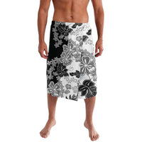 Gray Scale Hibiscus Plumeria Floral Lavalava - Polynesian Pride