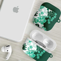 Green Hibiscus Plumeria Floral AirPods Case - Polynesian Pride