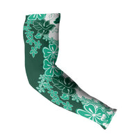 Green Hibiscus Plumeria Floral Arm Sleeves - Polynesian Pride