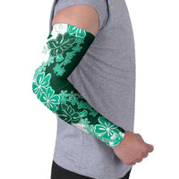 Green Hibiscus Plumeria Floral Arm Sleeves - Polynesian Pride