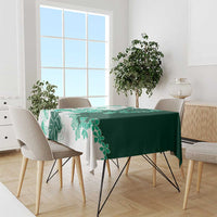 Green Hibiscus Plumeria Floral Tablecloth - Polynesian Pride