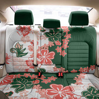 Green Orange Hibiscus Plumeria Floral Back Car Seat Cover - Polynesian Pride