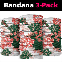 Green Orange Hibiscus Plumeria Floral Neck Gaiter LT01