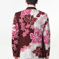 Pink Hibiscus Plumeria Floral Blazer - Polynesian Pride