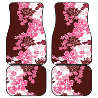 Pink Hibiscus Plumeria Floral Car Mats - Polynesian Pride