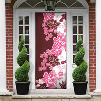 Pink Hibiscus Plumeria Floral Door Cover - Polynesian Pride