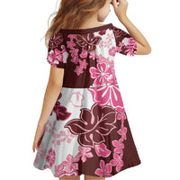 Pink Hibiscus Plumeria Floral Family Matching Off Shoulder Maxi Dress and Hawaiian Shirt - Polynesian Pride