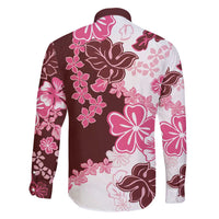 Pink Hibiscus Plumeria Floral Family Matching Puletasi and Hawaiian Shirt LT01 - Polynesian Pride